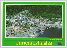 Juneau Alaska, Capital City Aerial View, Vintage Postcard picture
