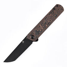 Kansept Foosa Folding Knife Copper CF Handle S35VN Plain Black Blade K2020T3 picture