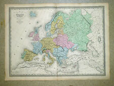 EUROPE SOUS CHARLES-QUINT GDE card c1860 In-plano 82 x 60 cm by A.H. DUFOUR picture