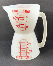 Vintage Tupperware  Wet / Dry Double Measuring Cup 8 oz 1 Cup 2 Sided Hourglass picture