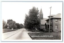 c1940 St. Jerome Church Street View Scottville MI RPPC Photo Unposted Postcard picture