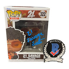 21 Savage Signed Autograph Funko Pop 322 Beckett BAS picture