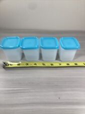Tupperware Freeze-It Mini Square Rounds Set of 4 Containers 2.5 oz New  picture