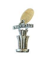 Vintage Tropicana Hotel Casino Las Vegas Nevada Sterling Silver Charm Pendant picture