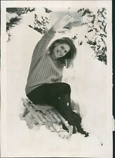 1966 Switzerland Lucerne Snow Slopes Hills Sledding Valley Sports 5X7 Photo picture