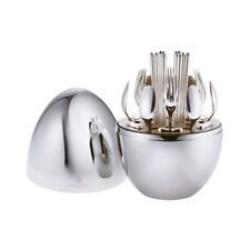 Christofle Mood Asia Silver Egg 24-piece set. Brand new in box picture