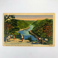 Postcard West Virginia Hawks Nest WV New River Canyon 1938 Posted Linen picture