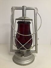 Vintage Dietz Victor Barn Lantern w/Red Glass Globe picture