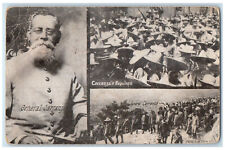 1915 General Carranza and Carranza Regulars Multiview Mexican Army Postcard picture