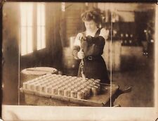 Canning Factory 1910s Press Photo Pretty Lady Worker Warehouse Brown Bros *P130b picture