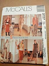 McCall's 3727 Womens Suit Separates Pattern 5 Piece Wardrobe Size 16~22 Uncut picture