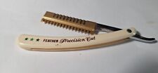 Vintage FEATHER PRECISION CUT Straight Razor - Replaceable Blade - VGC picture
