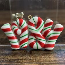 Vintage Hallmark Peppermint Candy Cane Keepsake Christmas Ornament picture