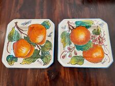 Ravello Italy Hand Painting Square Plates. Original, Beautiful. picture