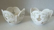 2 Lenox BUTTERFLY MEADOW Tea Lights Candle Porcelain Bee Ladybug - NEW picture