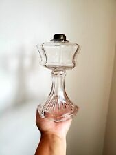 Antique EAPG Clear Glass Oil Lamp 8 1/2