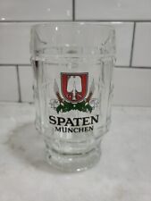 Spaten Munchen Dimpled Heavy Clear Glass Beer Mug Stein 0.25L picture