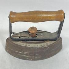 Vintage Mrs. Potts Sad Iron With Removable Wood Handle picture