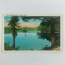 Postcard Maine Norway ME Lake Pennesseewassee 1935 Posted White Border picture