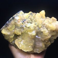 530g Natural High Quality Yellow Translucent Flaky Calcite from Guangdong,China picture
