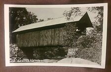 Vintage Webster New Hampshire Covered Bridge RPPC Postcard picture