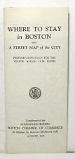 1935 Where to Stay in Boston brochure, Richard F. Lufkin map + picture