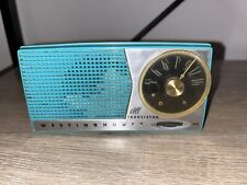 RARE Teal/Aqua BLUE Vintage Westinghouse Transistor Radio picture