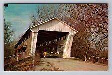 Spencerville IN-Indiana, Coburn Bridge, Antique, Vintage Postcard picture