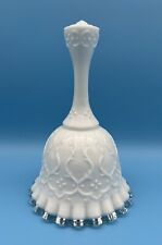 Vintage Fenton  Silver Crest Spanish Lace Milk Glass Bell ~ Pre Logo 6 in picture