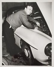 1957 Seattle WA Frank Kincaid TV News Anchor Repairing Car Vintage Press Photo picture