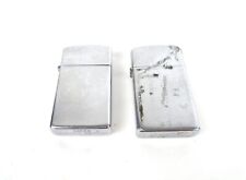 2 Vintage Zippo Lighters Made in USA Chrome Bundle picture