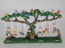 Jaimy Easter Jubilee Bunnies Swinging Spring Home Decoration Porcelain EUC picture