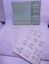 1983 He-man MOTU Ep 38 Filmation Production Art Character Model Lot w Folder picture
