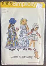 Vintage 1973 Simplicity 5996 Pattern Holly Hobby Fashion Child Size 6 picture