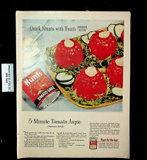 1954 Hunt's Tomato Sauce 5-Minute Tomato Aspic BBQ Salad Vintage Print Ad 28040 picture