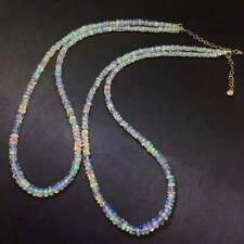 Natural Coloful Opal Gemstone Round Bead Necklace 3-5mm Certificate AAAAA picture