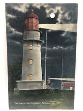 Postcard Two lights Lighthouse Cape Elizabeth Portland Maine Unposted picture