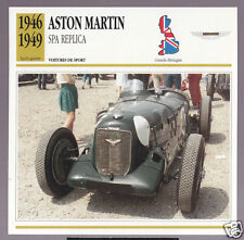 1946-1949 Aston Martin Spa Replica Car Photo Spec Info French Atlas Card picture