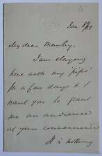 1861 ALS From Mark Lemon to Charles Manby Bedford Hotel Letterhead Signed 1st ed picture