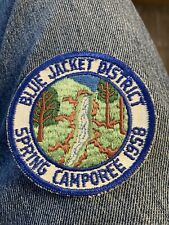 1958 Boy Scout Patch Blue Jacket District Spring Camporee picture