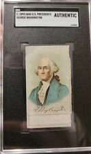 1890 H600 George Washington SGC A Vintage Non Sports Card Blank Back picture