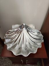 Vintage 1993 Mariposa Clam Shell Serving Dish / Bowl ALUMINUM Half Seashell picture