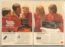 Vintage 1976 Kodak Ektasound Camera & Projector Print Ad Two Page To The Family picture
