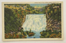 Vintage Postcard, Ithaca Falls, Fall Creek Gorge, Ithaca, NY picture