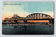 Postcard Wisconsin Superior WI Interstate Bridge 1959 Posted Divided Back picture
