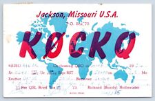 QSL CB Ham Radio KØCKQ Jackson Missouri Vtg Cape Girardeau County MO 1956 Card picture