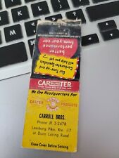 Matchbook Cover - Carroll Bros. Auto Service Route 7  Leesburg Pike  VA picture