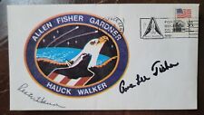 NASA STS-51A Postal Cover signed by astronauts ANNA LEE FISHER & FRED  HAUCK picture