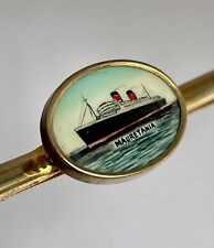 ATQ VTG RMS Mauretania Cunard Line Ocean liner Cruise Ship Souvenir Tie Clip picture
