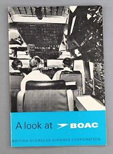 BOAC VINTAGE AIRLINE BROCHURE A LOOK AT BOAC LONDON AIRPORT B.O.A.C. ROUTE MAP picture